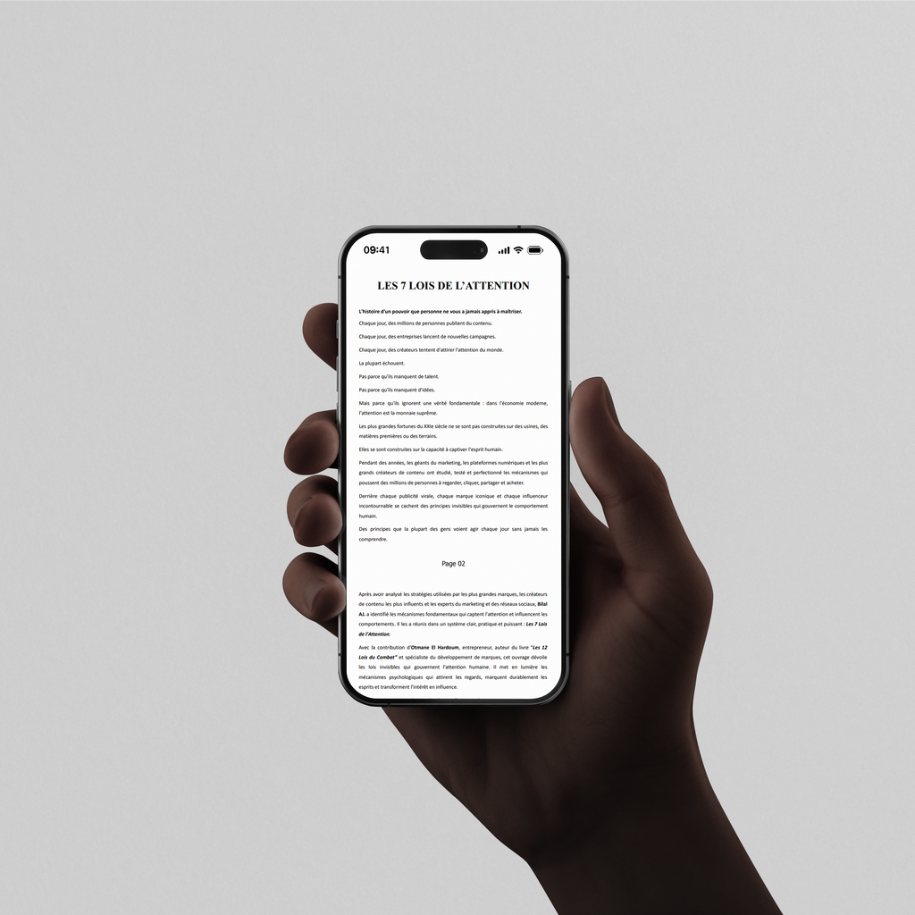 EBOOK LES 7 LOIS DE L'ATTENTION DE BILAL AJ.