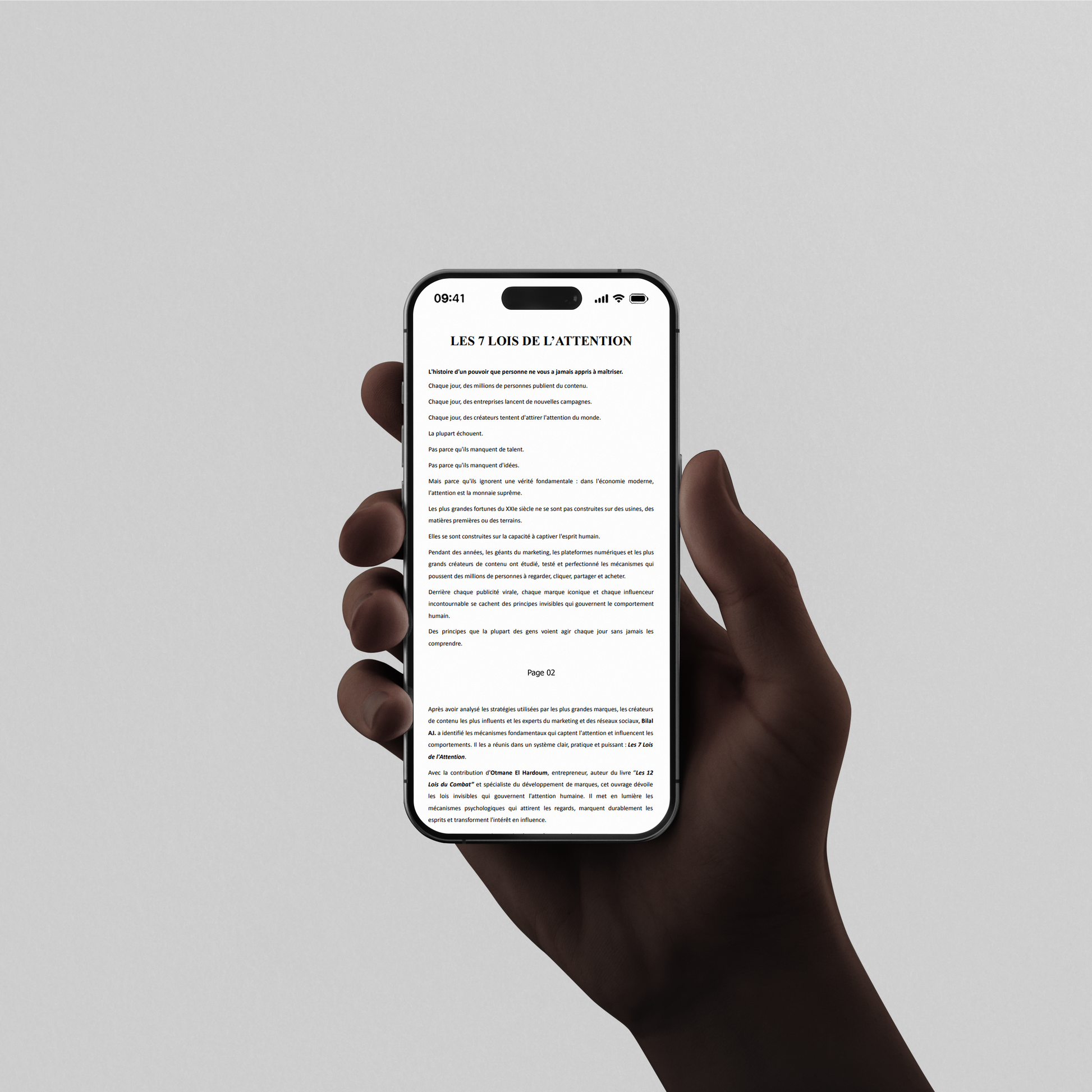 EBOOK LES 7 LOIS DE L'ATTENTION DE BILAL AJ.
